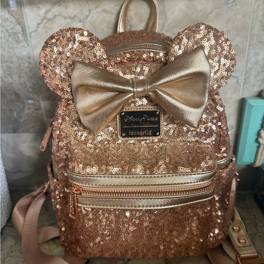 Loungefly Gold Sequin Kids Backpack